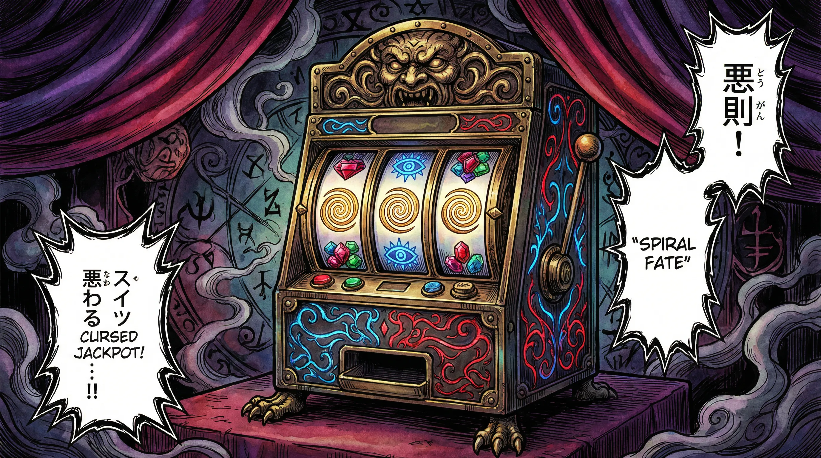 Máquina caça-níqueis mística do hh55bet com símbolos dourados